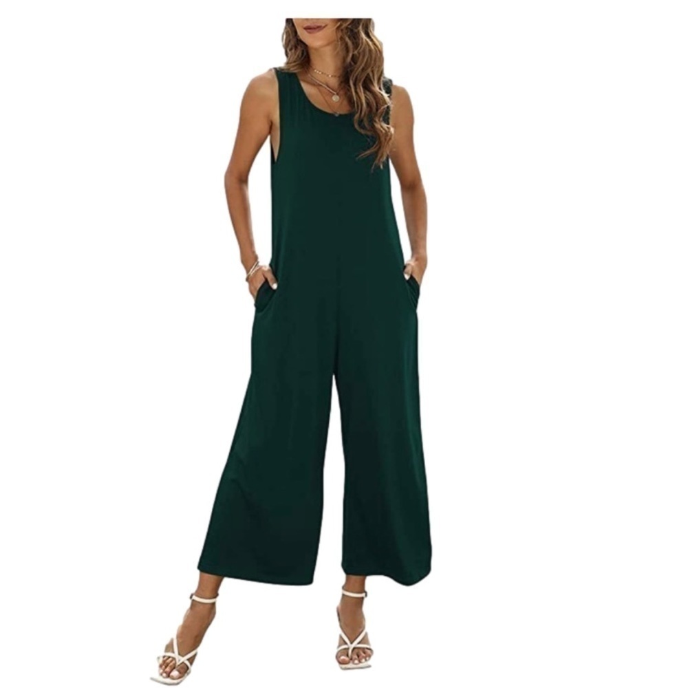 Women’s Summer Casual Tank Jumpsuit Sleeveless Jumpsuit Romper with Pockets. - Picture 2 of 6